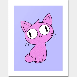 Pink cat Posters and Art